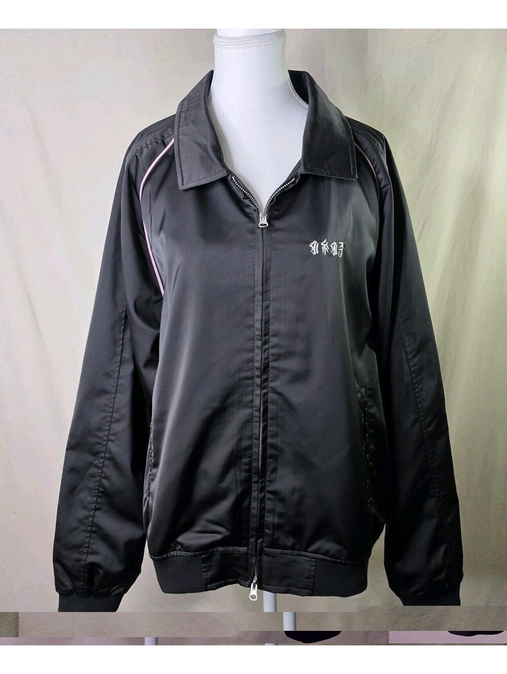 NOT4NERD 4DEVILS Bomber Jacket L Black Embroidered Yokai NWOT